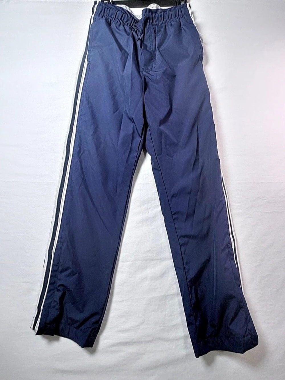 New OshKosh Bgosh Pants Boys 10 Navy Track Pants Side Stripe Elastic Waist Lined